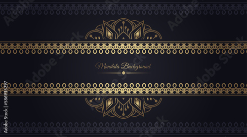luxury background with golden mandala ornament