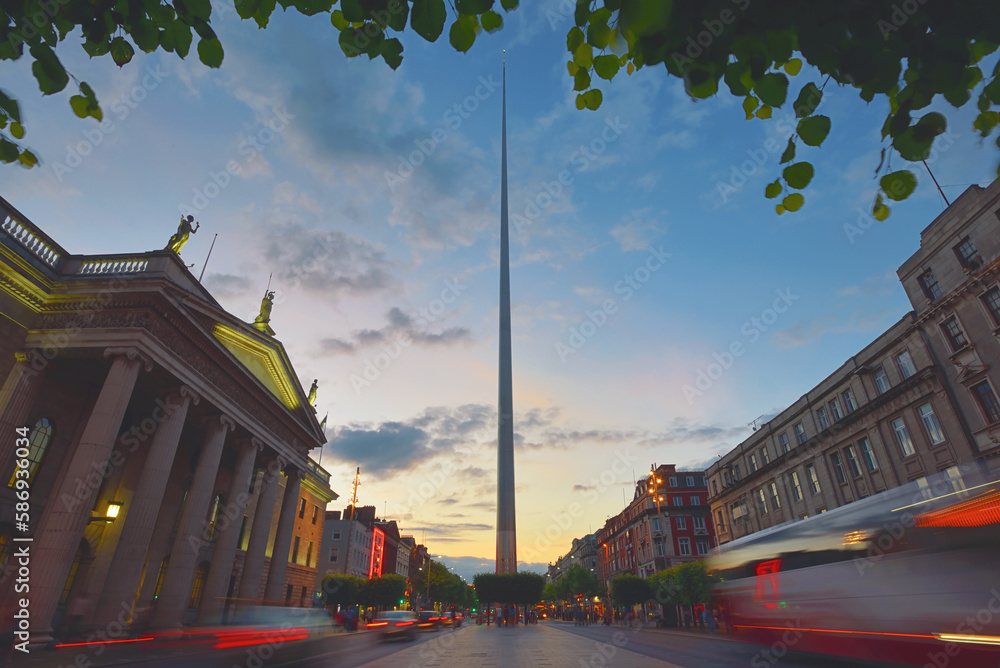 Fototapeta premium Spire symbol in Dublin, Ireland