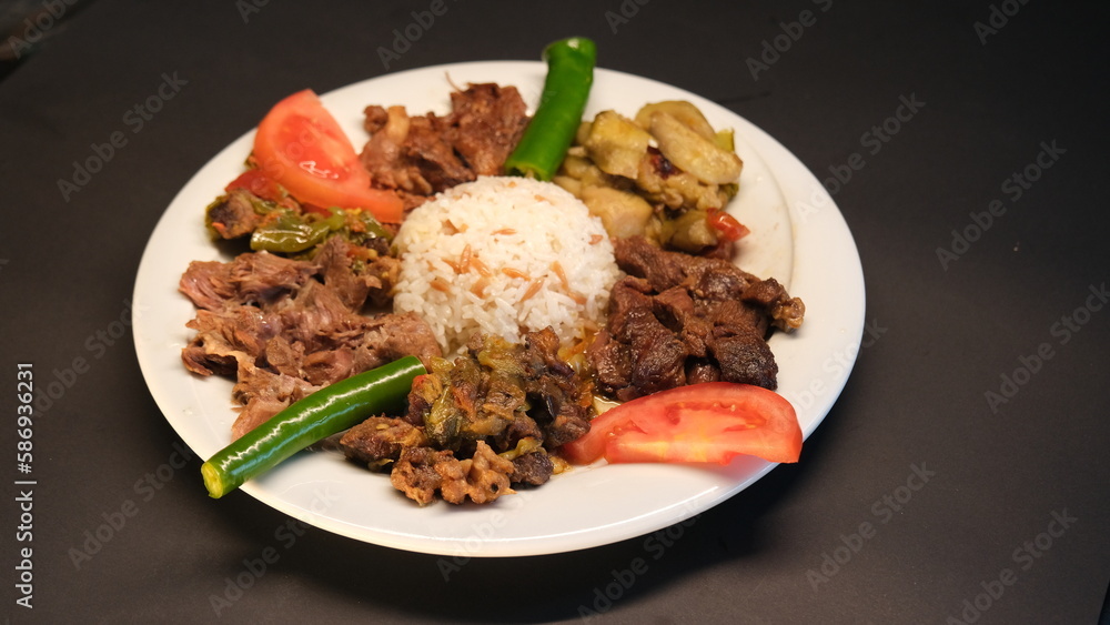 several meat dishes in one plate several meat dishes in one plate