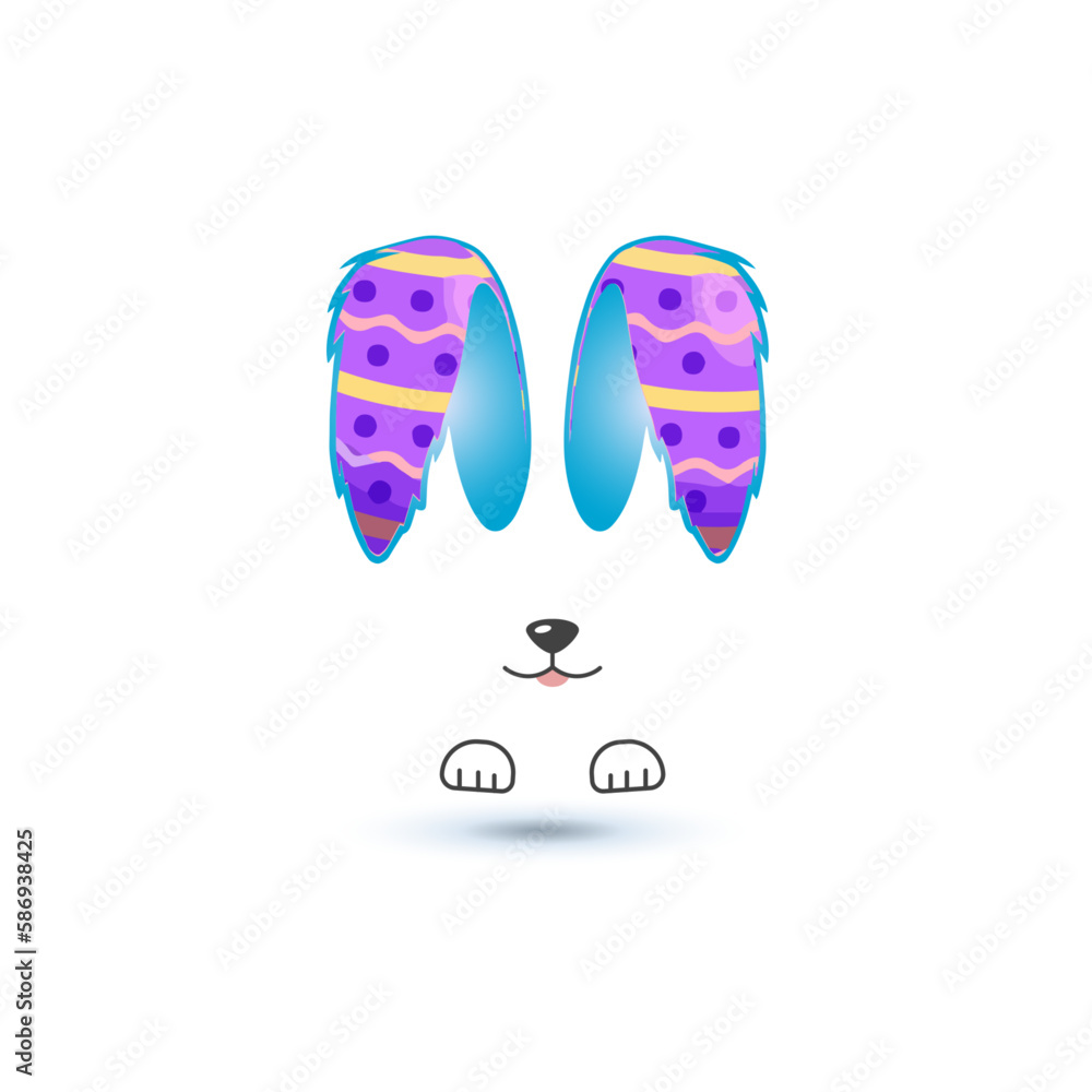 cute bunny ear vector element easter egg hunt cute bunny ear vector element easter egg hunt