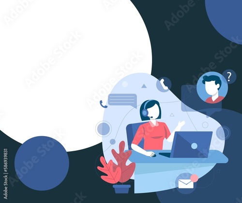 Illustration for Digital ads Best use for online ads campaign , it shows start investing and having good customer supports illustrations.