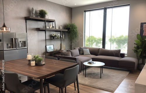 爽やかなリビングルーム Generative AI