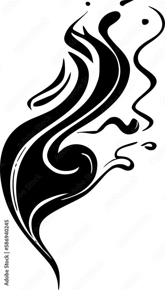 Naklejka premium Smoke - Minimalist and Flat Logo - Vector illustration