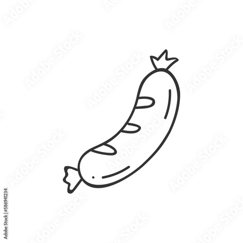 Sausages icon vector. sausage illustration sign. semifinished symbol or logo.