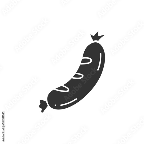 Sausages icon vector. sausage illustration sign. semifinished symbol or logo.