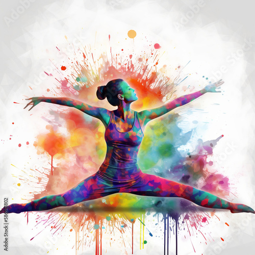 Colorful yoga