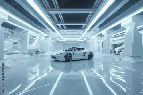 Futuristic car concept design by generative ai © Arisctur