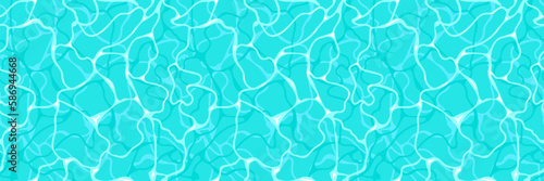 Water ripple top view textured seamless pattern design. Sun light reflection top view swimming pool, ocean, and sea background © LilaloveDesign