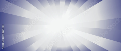 Abstract white and blue background with rays