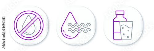 Set line Bottle of water with glass, Water drop forbidden and Recycle clean aqua icon. Vector Free Download Set line Bottle of water with glass, Water drop forbidden and Recycle clean aqua icon. Vector - GFXLoad