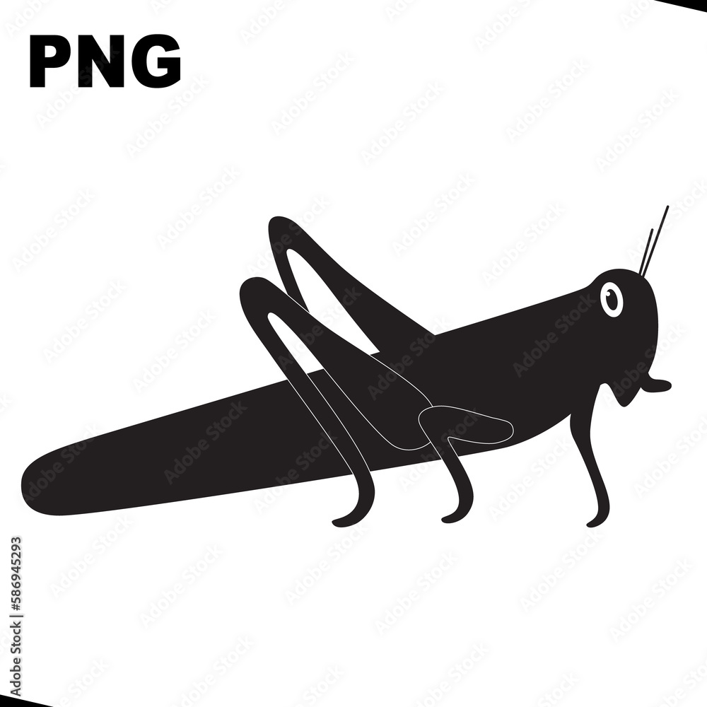 Locust icon. White background. PNG illustration Locust icon. White background. PNG illustration
