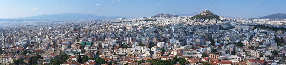 panoramic view on Athens, Greece. Taken in 2010. 