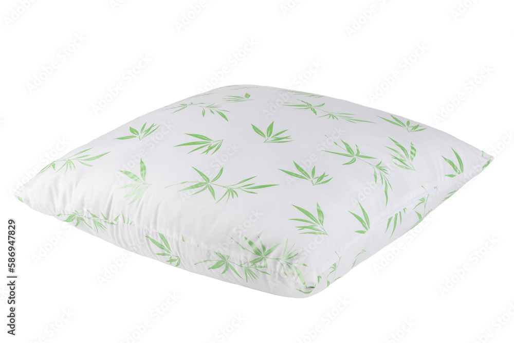 sleep pillows with cotton cover, isolate on a white background sleep pillows with cotton cover, isolate on a white background