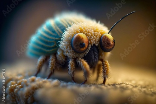 Macro photo micro creatures. Generative AI