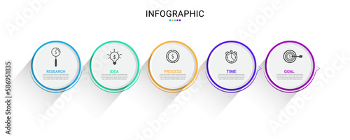 Vector info graphic label design, icon and 6 step options. business vector info graphics