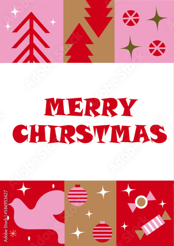 merry christmas greeting card