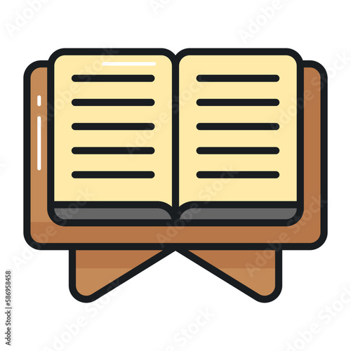 The holy quran vector design, modern icon of muslim book