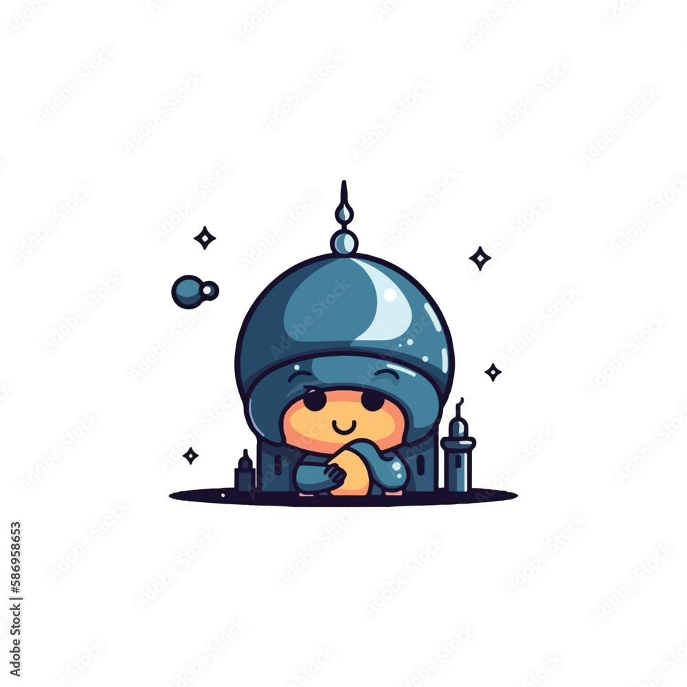 Obraz premium mosque logo vector, mosque symbol