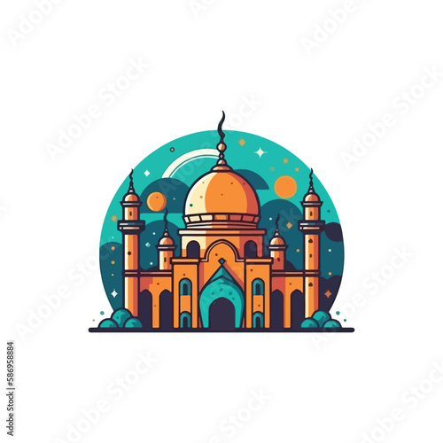 mosque logo vector, mosque symbol