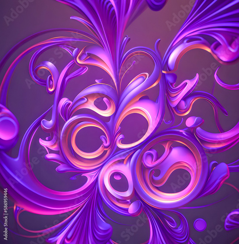 abstract floral background with swirls