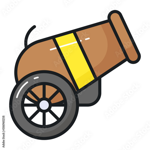 An icon of war cannon in modern style, easy to use and download