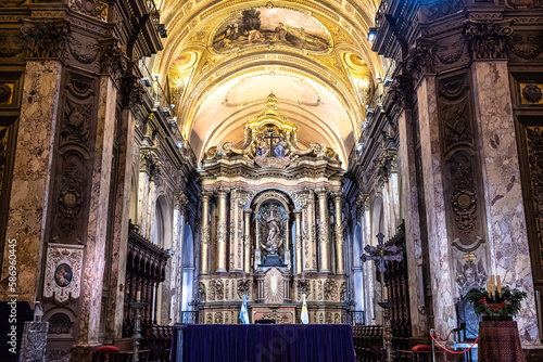 Interior of Catedral Metropolitana of Buenos Aires, Argentina, an attraction in plaza de Mayo, Buenos Aires