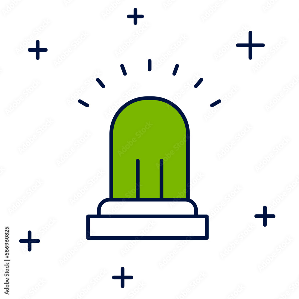 Obraz premium Filled outline Ringing alarm bell icon isolated on white background. Fire alarm system. Service bell, handbell sign, notification symbol. Vector