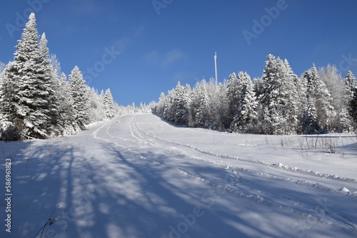 The leisure ground in winter, Sainte-Apolline, Québec, Canada