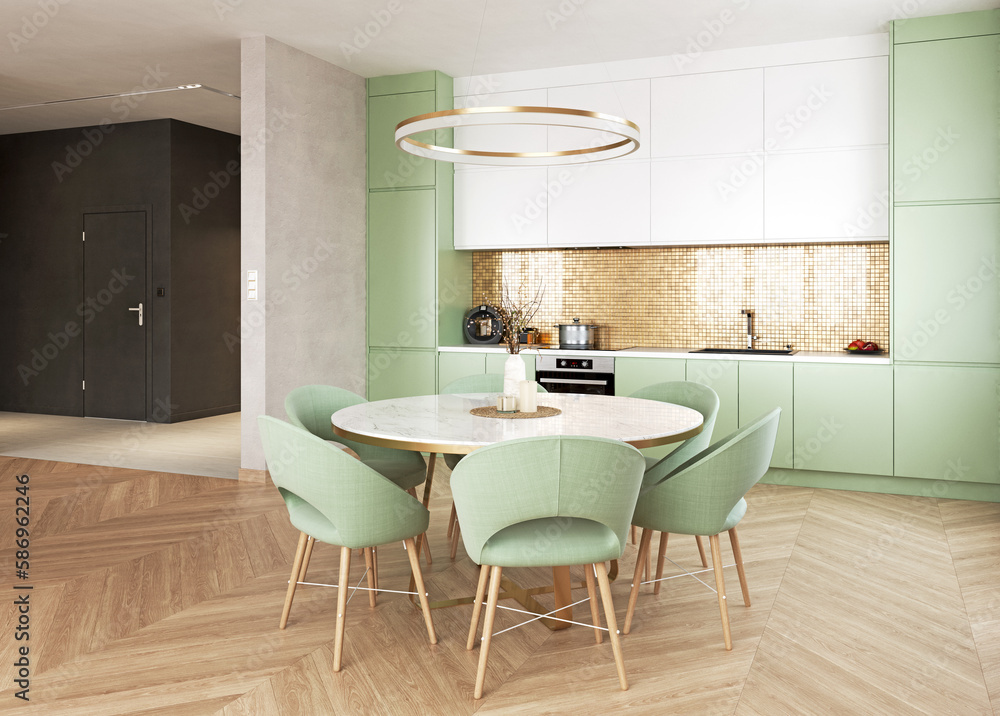 Fototapeta premium Modern kitchen interior