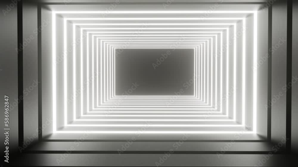 animation of rectangular light running from back to front in a container box animation of rectangular light running from back to front in a container box