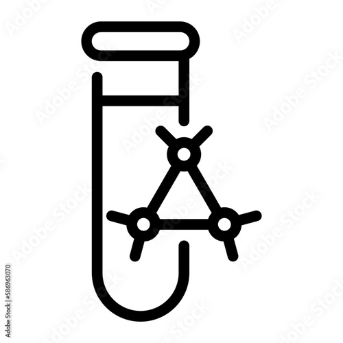 test tube line icon