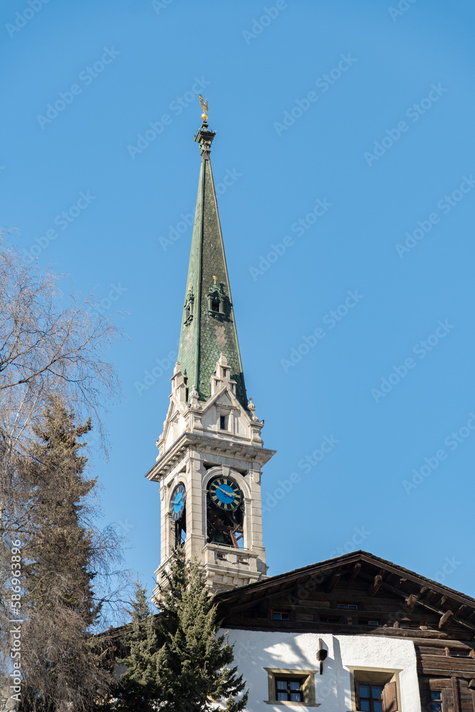 Reformed church in the city of Saint Moritz in Switzerland Reformed church in the city of Saint Moritz in Switzerland