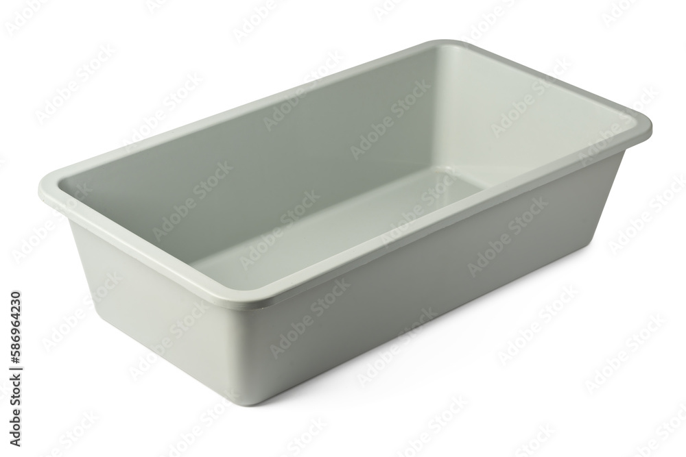 Plastic storage box on a white background Plastic storage box on a white background