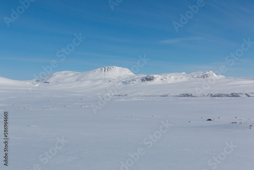 Snow-covered winter landscape in northern norway © vegarf
