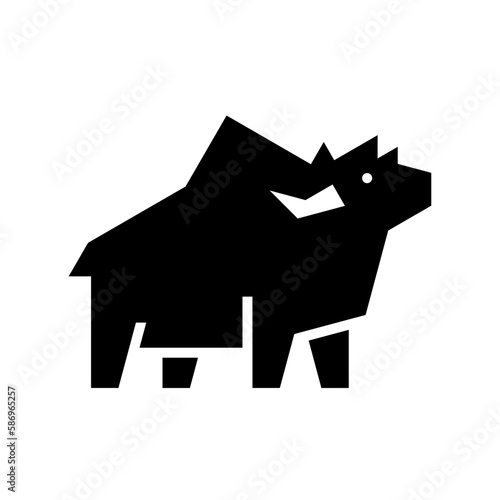 Yak Logo. Icon design. Template elements