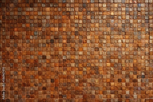 Brown Mosaic: A warm and earthy brown mosaic texture wallpaper that brings a natural and rustic feel to any room.