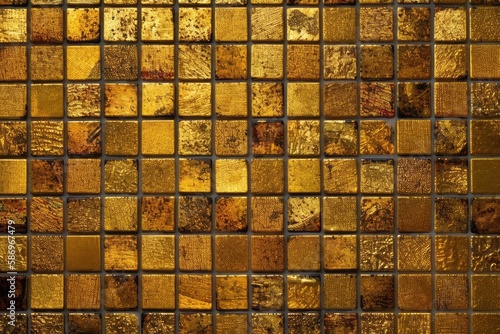 Gold Mosaic  A luxurious gold mosaic texture wallpaper that adds a touch of opulence and sophistication to any room.