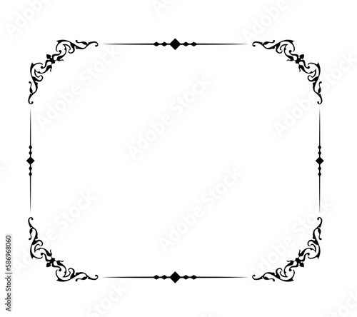 Ornament decorative frame design isolated on white background. Vintage frame. Vector stock