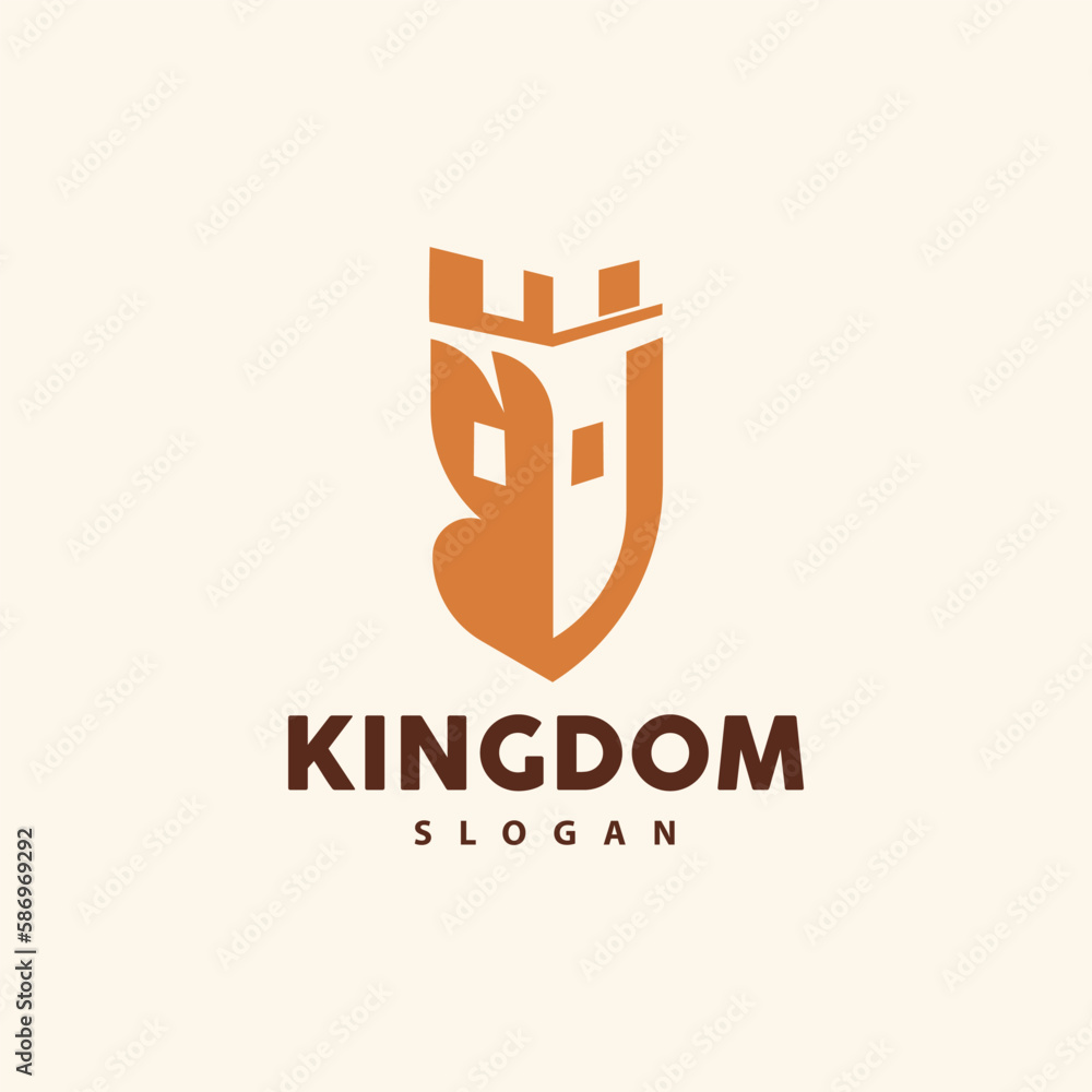 Castle Logo, Elegant Minimalist Design Royal Tower, Kingdom Fortress Vector, Illustration Template Icon Castle Logo, Elegant Minimalist Design Royal Tower, Kingdom Fortress Vector, Illustration Template Icon