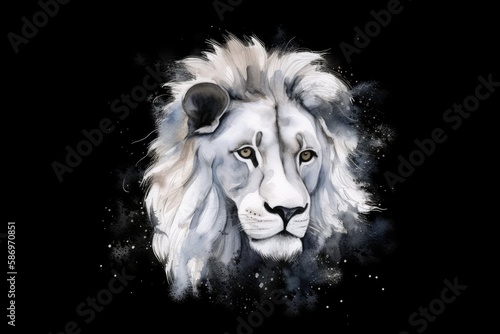 A white lion on a black backdrop serves as the royal house s emblem. Generative AI