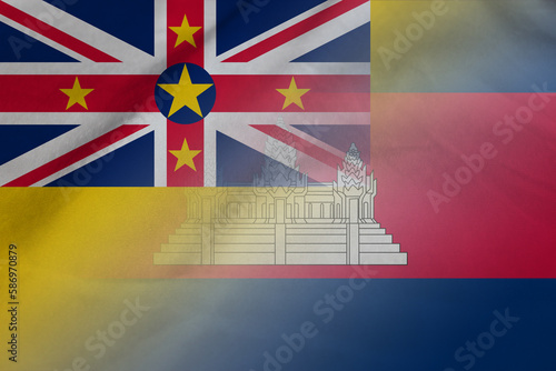 Niue and Cambodia official flag transborder negotiation BTN NIU photo