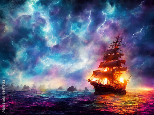 pirate ship - generative ai