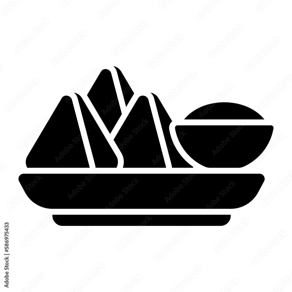 Grab this yummy samosa with sauce vector design,Traditional iftar meal Grab this yummy samosa with sauce vector design,Traditional iftar meal