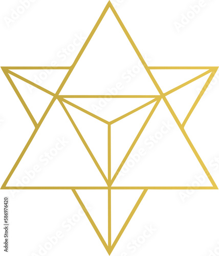 Obraz na płótnie Merkaba symbol heart opener gold w salonie