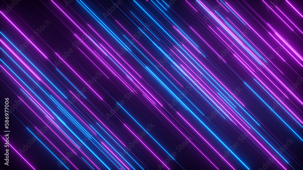 Abstract neon background in pink blue color, tech background - 3D Illustration Abstract neon background in pink blue color, tech background - 3D Illustration