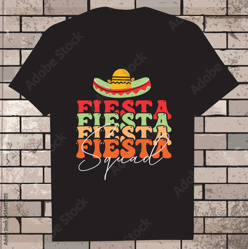 Cinco de Mayo ,Fiesta Squad ,Retro Smiley, Mexican, Sombrero, Cinco de mayo shirt Design