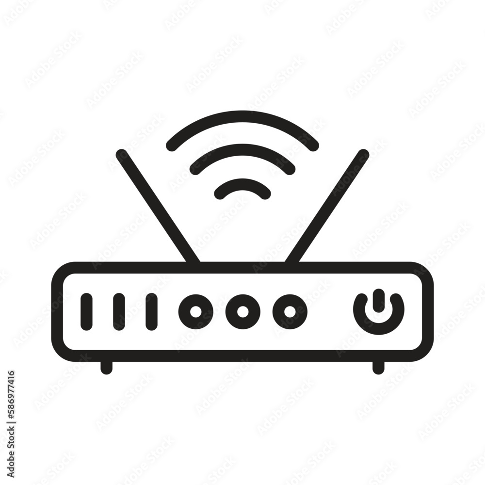 WiFi Router Outline Icons, Modem Icons, Wireless Router Connectivity, Broadband Line, Internet Connection, Access Point Vector Icons WiFi Router Outline Icons, Modem Icons, Wireless Router Connectivity, Broadband Line, Internet Connection, Access Point Vector Icons