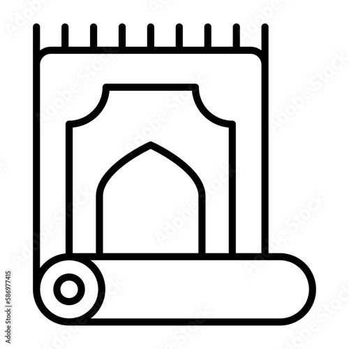 Prayer mat vector design in trendy style, download for premium use