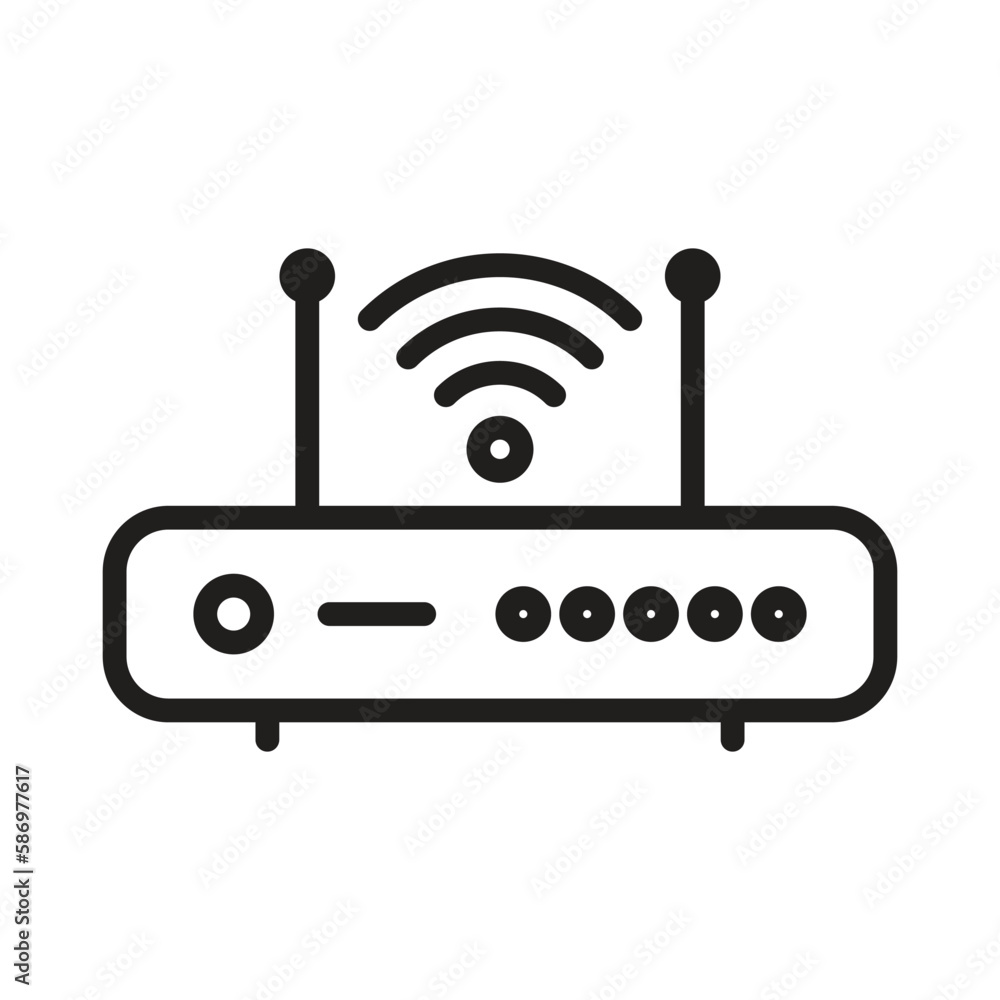 WiFi Router Outline Icons, Modem Icons, Wireless Router Connectivity, Broadband Line, Internet Connection, Access Point Vector Icons WiFi Router Outline Icons, Modem Icons, Wireless Router Connectivity, Broadband Line, Internet Connection, Access Point Vector Icons