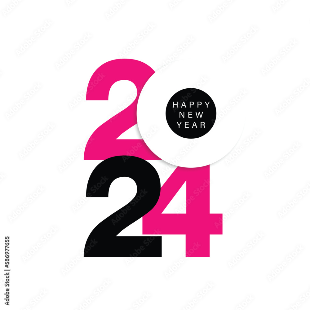 2024 logo icon, New Year logo. 2024 calendar design elements elegant